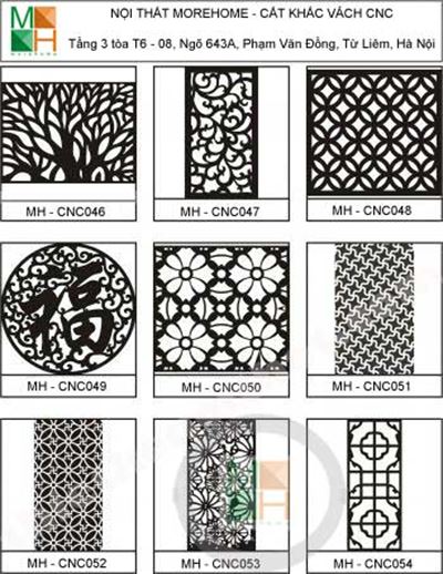 Mẫu vách ngăn cnc 006
