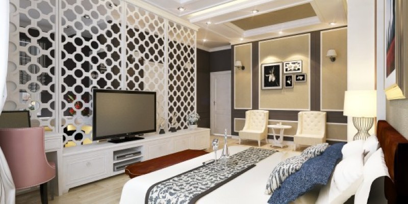 Vách ngăn cnc cho phòng khách hiện đại
